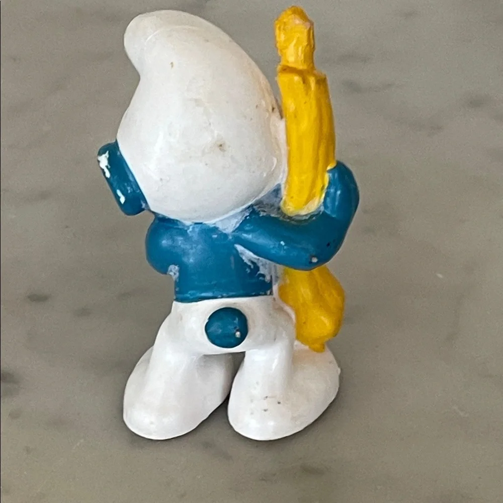 PEYO Smurfs Action Figures Vintage Set Push Puppet & Figure (2)
